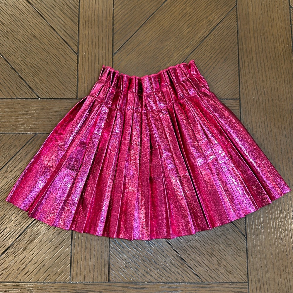Lola and the Boys Foil Pleated Skirt